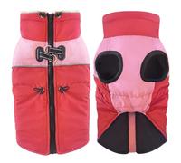 Dolahovy Veste d'hiver imperméable pour Chien,Vêtements pour Animaux de Compagnie Coupe - Vent Big Jump Horse Warm Dog Coat Veste en Laine Petit et Moyen Chien Grand Chiot Set (Rouge, 5XL)