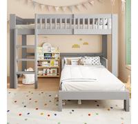 Dolamaní Parure de lit pour enfant 90 x 200 cm, lit mezzanine + lit simple | Plusieurs variantes de construction modulaires, protection contre les chutes, bords arrondis, chambre d'enfant frère