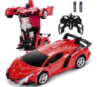 Dolanus Voiture télécommandée - Transform Robot RC Cars, déformation à un bouton, dérive rotative 360°, cadeau Noël anniv. garçon/fille