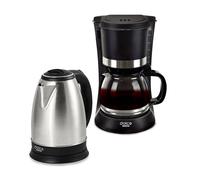 Dolce Casa Pack Petit-Déjeuner Bouilloire 1 8L + Cafetière Filtre 1 2L (8 à 12 tasses)