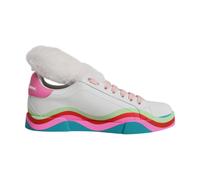 Dolce & Gabbana - Baskets en Cuir et Peluche - Femme - Chaussures - Multicolore - Taille: 42 EU