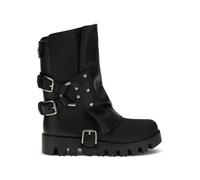 Dolce & Gabbana - Bottines en caoutchouc et cuir de veau - Femme - Chaussures - Noir - Taille: 36 EU