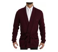 Dolce & Gabbana - Cardigan en Cachemire de Luxe Maroon - Homme - Pulls - Brun - Taille: M