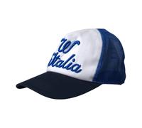 Dolce & Gabbana - Casquette de Baseball en Maille Bleu Blanc Noir - Femme - Accessoires - Bleu - Taille: ONE Size