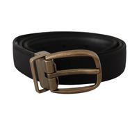 Dolce & Gabbana - Ceinture en gros-grain cuir et métal bronze - unisex - Accessoires - Noir - Taille: ONE Size