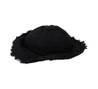 Dolce & Gabbana - Chapeau à Large Bord en Coton Noir par Dolce Gabbana - Femme - Accessoires - Noir - Taille: ONE Size