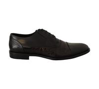 Dolce & Gabbana - Chaussures formelles en cuir noir avec peaux exotiques - Homme - Chaussures - Noir - Taille: 39 EU
