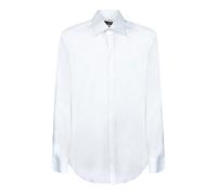 Dolce & Gabbana - Chemise Blanche avec Col Italien - Homme - Chemises - Blanc - Taille: M