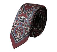 Dolce & Gabbana - Cravate en Soie Bourgogne Style Western - Homme - Accessoires - Rouge - Taille: ONE Size