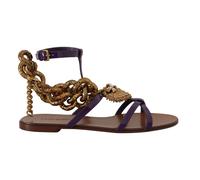 Dolce & Gabbana - Devotion Flats Sandales - Femme - Chaussures - Violet - Taille: 37 EU