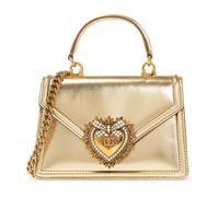 Dolce & Gabbana - Devotion Small Shoulder Bag - Femme - Sacs - Jaune - Taille: ONE Size