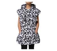 Dolce & Gabbana - DG Mania Veste Bouffante Sans Manches à Capuche - Femme - Vestes - Blanc - Taille: 40 FR