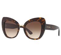 Dolce & Gabbana DG4319 502 13 Havane Chat Eye Femmes 51 MM Lunettes de Soleil