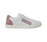 Dolce & Gabbana, Femme, Chaussures, Blanc, Taille: 36 EU Baskets Basses Blanches Roses Femmes