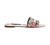 Dolce & Gabbana, Femme, Chaussures, Multicolore, Taille: 40 EU Nappa Leather Flat Slippers with Embroidery