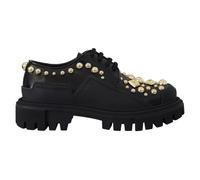 Dolce & Gabbana, Femme, Chaussures, Noir, Taille: 37 EU Chaussures Derby de Trekking en Cuir Noir