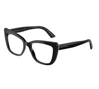 Dolce & Gabbana Femme DG3308 501 Montures optiques Acétate Noir Transparent Cat Eye Normale