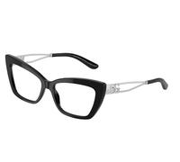 Dolce & Gabbana Femme DG3375B 501 Montures optiques Acétate Noir Transparent Cat Eye Normale