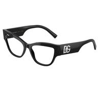 Dolce & Gabbana Femme DG3378 501 Montures optiques Acétate Noir Cat Eye Normale