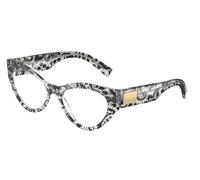 Dolce & Gabbana Femme DG3403 3287 Montures optiques Acétate Noir Transparent Cat Eye Normale