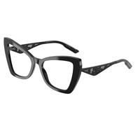 Dolce & Gabbana Femme DG3409 501 Montures optiques Acétate Noir Transparent Cat Eye Normale