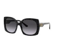 Dolce & Gabbana Femme DG4385 32888G Lunettes de soleil Acétate Noir Gris Carré Normale Ombré