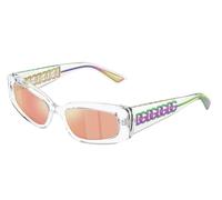 Dolce & Gabbana Femme DG4445 31336Q Lunettes de soleil Acétate Transparent Marron Cat Eye Normale Miroir