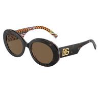 Dolce & Gabbana Femme Dolce & Gabbana DG4448 321773 Lunettes de soleil Acétate Tortue Marron Ronde Normale