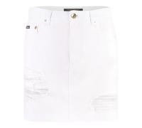 Dolce & Gabbana, Femme, Jupes, Blanc, Taille: 36 FR Mini-jupe en jean déchirée