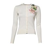 Dolce & Gabbana, Femme, Pulls, Blanc, Taille: 32 FR Gilet Cardigan en Soie Blanc Lily
