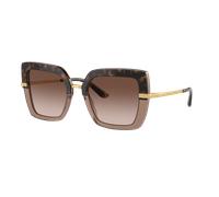 Lunettes de soleil - Dolce & Gabbana - HALF PRINT DG 4373 - Acétate - Havana Brown/Brown Shaded - Femme