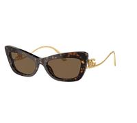 Dolce&Gabbana Femme Sunglass DG4467B - Couleur du Monture: Havana, Couleur de Lentille: Marron foncé