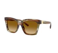 Dolce&Gabbana Femme Sunglass DG4498 - Couleur du Monture: Ocre rayé, Couleur de Lentille: Marron clair dégradé Jaune clair
