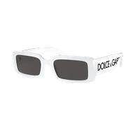 Dolce&Gabbana Femme Sunglass DG6187 - Couleur du Monture: Blanc, Couleur de Lentille: Gris foncé
