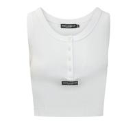 Dolce & Gabbana, Femme, Tops, Blanc, Taille: 36 FR Ribbed Tank Top