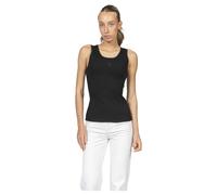 Dolce & Gabbana, Femme, Tops, Noir, Taille: 38 FR Canotta a costine ricamo e strass