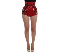 Dolce & Gabbana - High Waist Mini Shorts - Femme - Shorts - Rouge - Taille: 38 FR