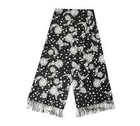 Dolce & Gabbana, Homme, Accessoires, Multicolore, Taille: ONE Size Silk Sun Moon Star Fringe Foulard Scarf
