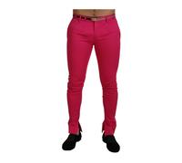 Dolce & Gabbana, Homme, Pantalons, Rose, Taille: M Pantalon Chic Rose en Mélange de Coton