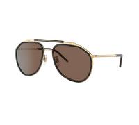 Dolce&Gabbana Homme Sunglass DG2277 - Couleur du Monture: Or/Havana, Couleur de Lentille: Marron foncé