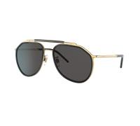 Dolce&Gabbana Homme Sunglass DG2277 - Couleur du Monture: Or/Noir, Couleur de Lentille: Gris foncé