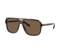 Dolce&Gabbana Homme Sunglass DG4354 - Couleur du Monture: Havana, Couleur de Lentille: Marron foncé dégradé marron