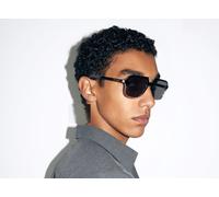 Dolce&Gabbana Homme Sunglass DG4354 - Couleur du Monture: Noir sur Cristal, Couleur de Lentille: Gris foncé