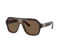 Dolce&Gabbana Homme Sunglass DG4433 - Couleur du Monture: Havana, Couleur de Lentille: Marron foncé