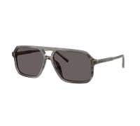 Dolce&Gabbana Homme Sunglass DG4541 - Couleur du Monture: Grey On Striped Grey, Couleur de Lentille: Noir Smoke