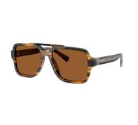 Dolce&Gabbana Homme Sunglass DG4544 - Couleur du Monture: Rayé Marron, Couleur de Lentille: Brun