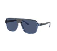 Dolce&Gabbana Homme Sunglass DG6134 - Couleur du Monture: Bleu transparent/Noir, Couleur de Lentille: Bleu foncé