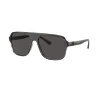 Dolce&Gabbana Homme Sunglass DG6134 - Couleur du Monture: Transparent Gris/Noir, Couleur de Lentille: Gris foncé