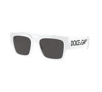 Dolce&Gabbana Homme Sunglass DG6184 - Couleur du Monture: Blanc, Couleur de Lentille: Gris foncé