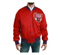 Dolce & Gabbana, Homme, Vestes, Rouge, Taille: XS Bomber Motif Unique Collection 2019